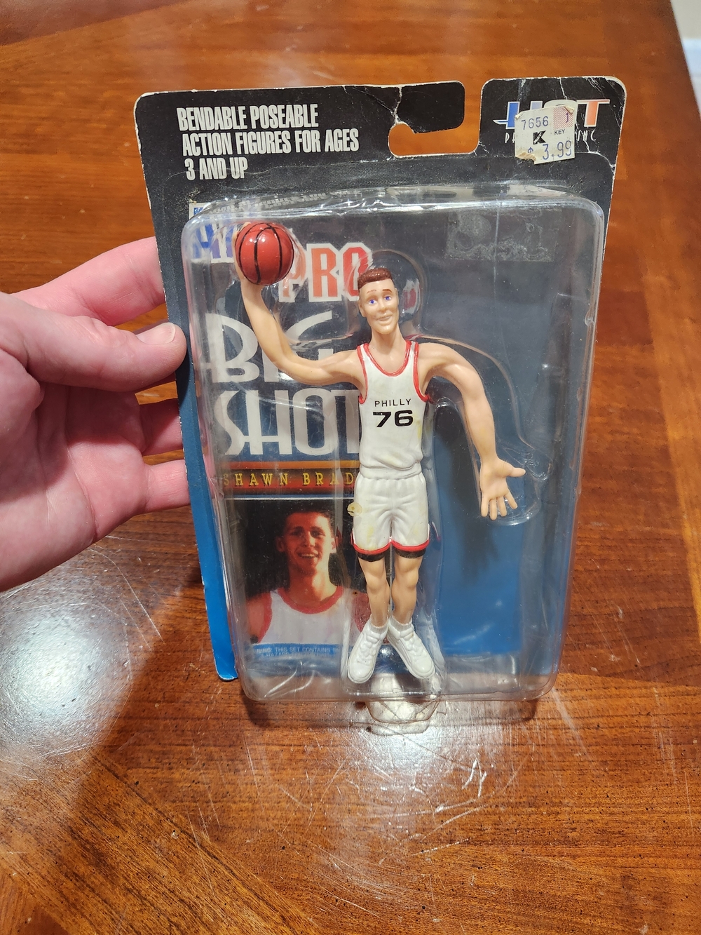 Vintage Philly 76 Basketball Action Figure - White & Red Jersey